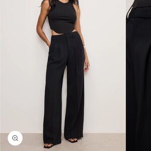 NWT Good American LUXE SUITING TROUSERS | BLACK001